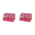 thumbnail image 1 of Transemion Mesh Desk Organizer For Office Accessories - Safe Durable Compact Iron Made Desk Organizer Office Rose Red 2Set, 1 of 6