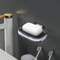 thumbnail image 2 of CSChome Porte-Savon Mural avec Drainage Rapide, Design à Tiroirs Double Couche pour Salle de Bain, 2 of 7