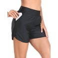 thumbnail image 3 of RELLECIGA Shorts de Bain Taille Haute pour Femmes avec Poches Protection Solaire UV, 3 of 6