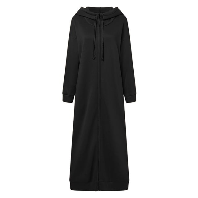 Timegard Hoodies for Women Plus Size Sweatshirts Long Sleeve Comfort Zip up Long Jackets Fall Solid Color