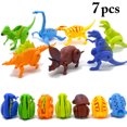 thumbnail image 2 of 7PCS Dinosaur Egg Mini Novelty Movable Dinosaur Figure Educational Toy for Kids, 2 of 10