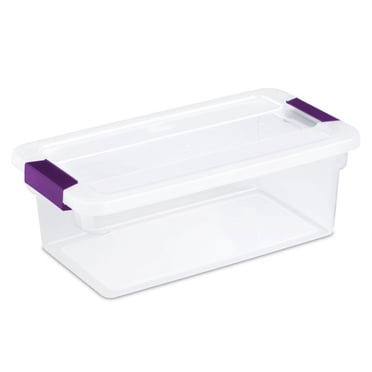 Sterilite Bac de Rangement à Loquet ClearView en Plastique de 6 Pintes, Lot de 36