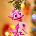 thumbnail image 1 of Fridja Personalized Dinosaur Christmas Ornament 26 Letters Hanging Pendant Ornaments 2024 Plastic Initial Monogram Xmas Tree Decorations with Hanging Rope Unique Customized Fun Gift for Kids, 1 of 3