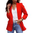 thumbnail image 1 of Qertyioot Rabais Noël Manteau pour Femme Grande Taille Veste à Col Rabattu pour Dames Veste à Manches Longues Manteau Blazer, 1 of 5