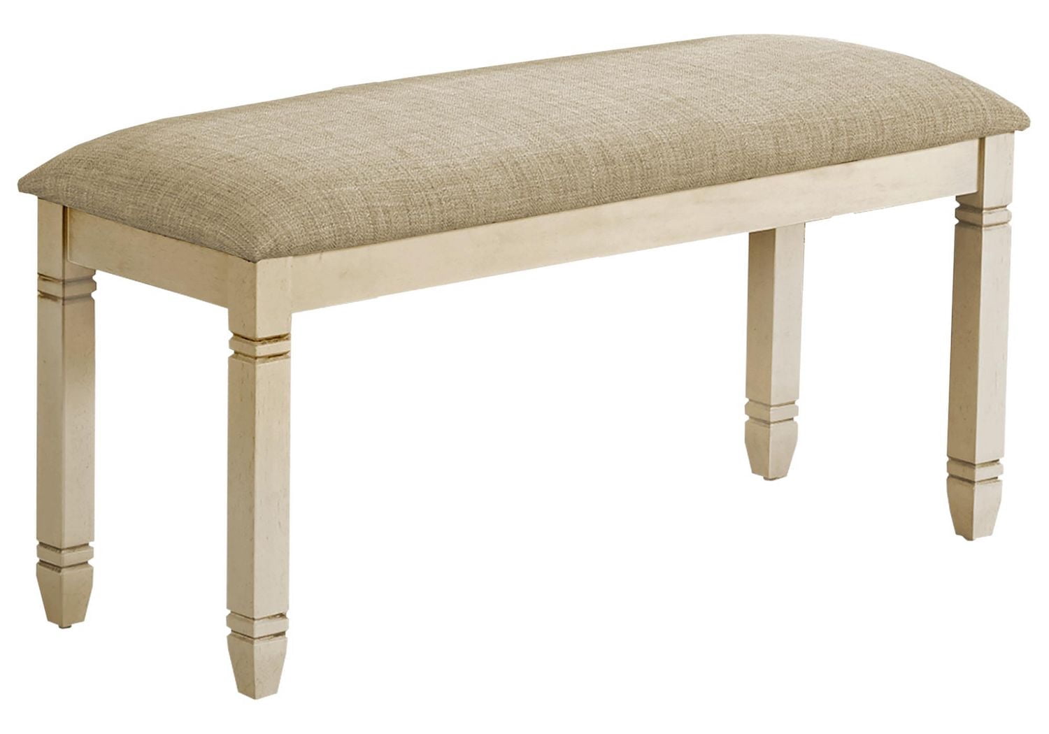 Monarch Specialties Banc, 41" Rectangulaire, Cuisine, Salle À Manger, Entrée, Chambre À Coucher, Rembourré, Bois, Bois Massif Gris, Tissu Gris, Transitionnel