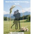 thumbnail image 2 of VEVOR Arch Backdrop Stand, 7.2 x 4 ft, Stable Structure, Easy Assembly, 1 Set Gold Metal Arch Backdrop Stand for Wedding, Birthday Party, Graduation, Holiday Celebration, and Ceremony Decoration, 2 of 9