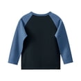thumbnail image 4 of Floleo T-Shirts à Manches Longues Raglan Unisexes pour Enfants Printemps Automne Hiver T-Shirts à Blocs de Couleur Col Rond Décontractés Vêtements de Sport pour Enfants 1-15 Ans (Marine#1,5 Ans), 4 of 6