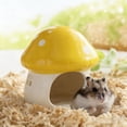 thumbnail image 4 of Leodye 1PCS Ceramic Hamster House Mushroom Shape for Small Pet Habitat -4.33*4.33IN, 4 of 4