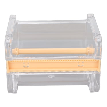 Coupe-ruban Transparent, Coupe-ruban avec Grande Capacité, Coque en Matériau PP Transparent, Organisateur de Rouleau de Ruban Gain de Place pour Bureau