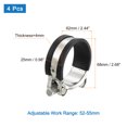 thumbnail image 2 of Unique Bargains T-Bolt Hose Clamp 4Pack 52-55mm Rubber Cushion Metal Intake Intercooler Clamps, 2 of 4
