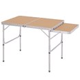 thumbnail image 1 of Outsunny Table de Pique-Nique 3 Pi avec Tablette Coulissante Table Pliante Portative en Aluminium, 1 of 10