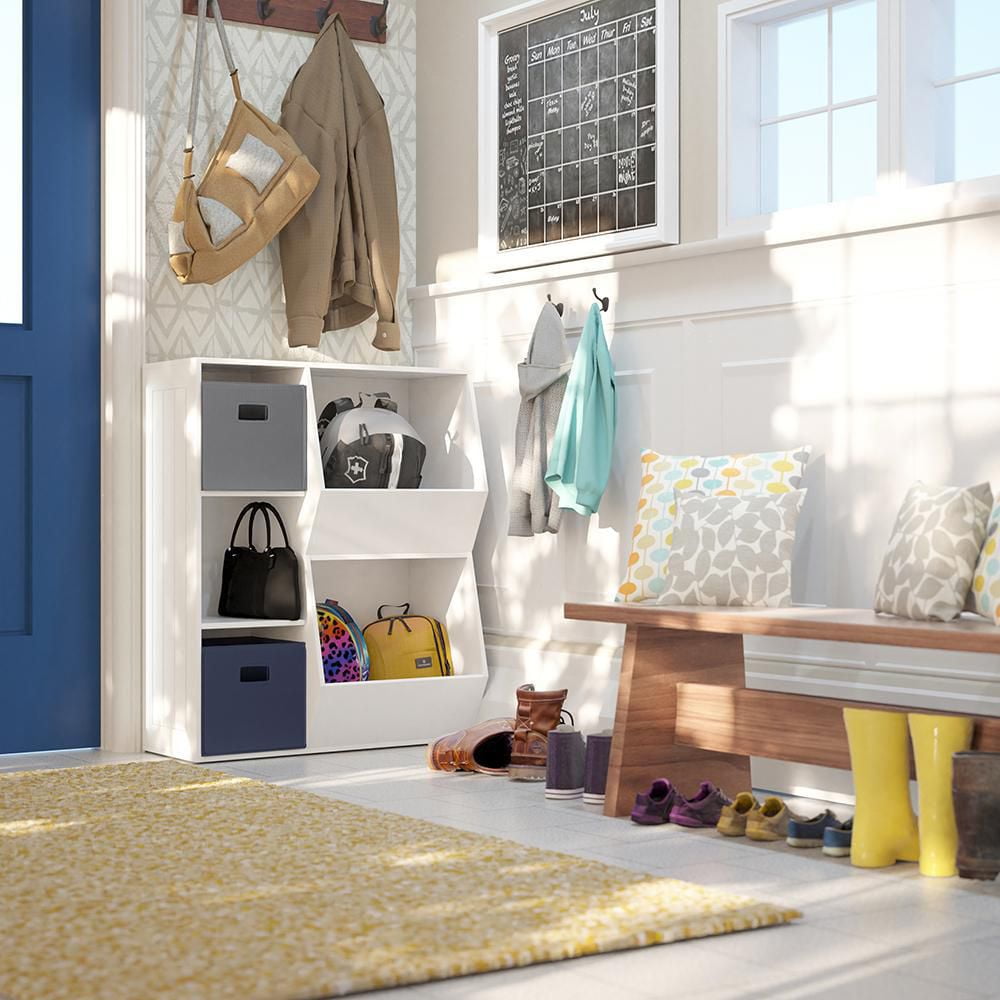 Maison RiverRidge® Rangement à 3 casiers et 2 bacs à légumes pour enfant, blanc