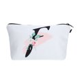 thumbnail image 1 of Unique Bargains Personalized Makeup Bag F Letter Purse Small Cosmetic Bag Zipper Monogrammed Makeup Bag Pouch White, 1 of 7
