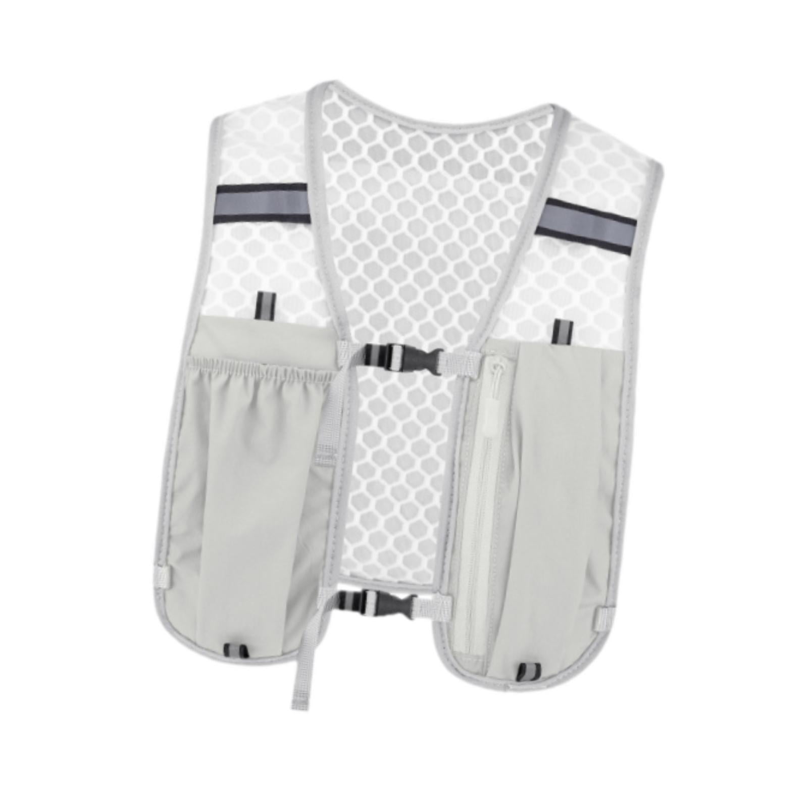 S SERENABLE Running Vest Breathable Adjustable Runner Rucksack Water Pack Lightweight for Camping Biking Jogging Mountaineering Grey