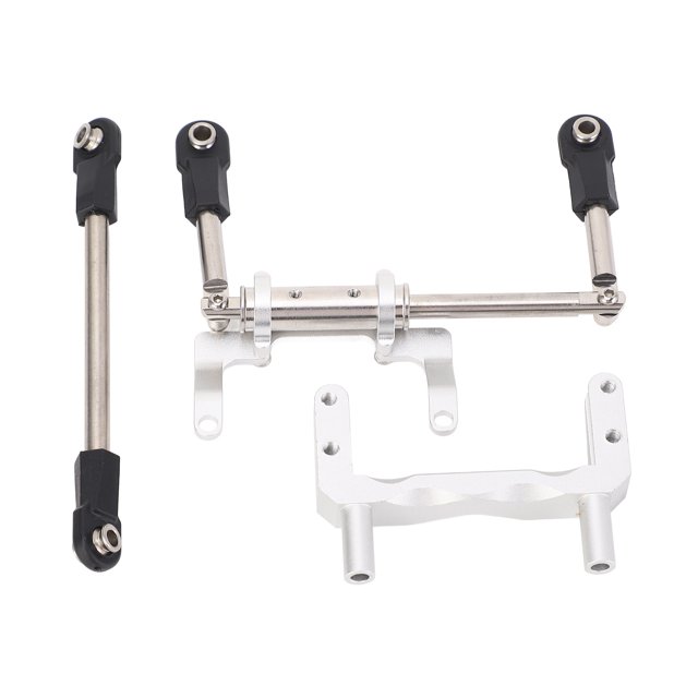 RC Servo Mount Aluminum Alloy Lightweight Adjustable Damping Hydraulic Steering Link for SCX10 Models