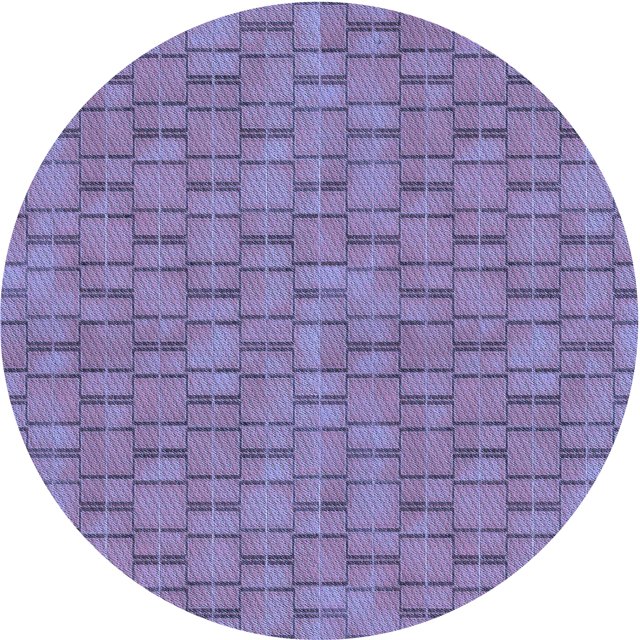 Ahgly Company Tapis de Zone Rond d'Intérieur Lavable à la Machine, Transitionnel, Violet Mimosa Violet, 8 Pieds Rond