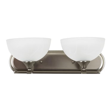 Yosemite Home Decor Glacier Point Meuble-Lavabo à 2 Lumières en Acier Inoxydable, Fini Nickel Satiné