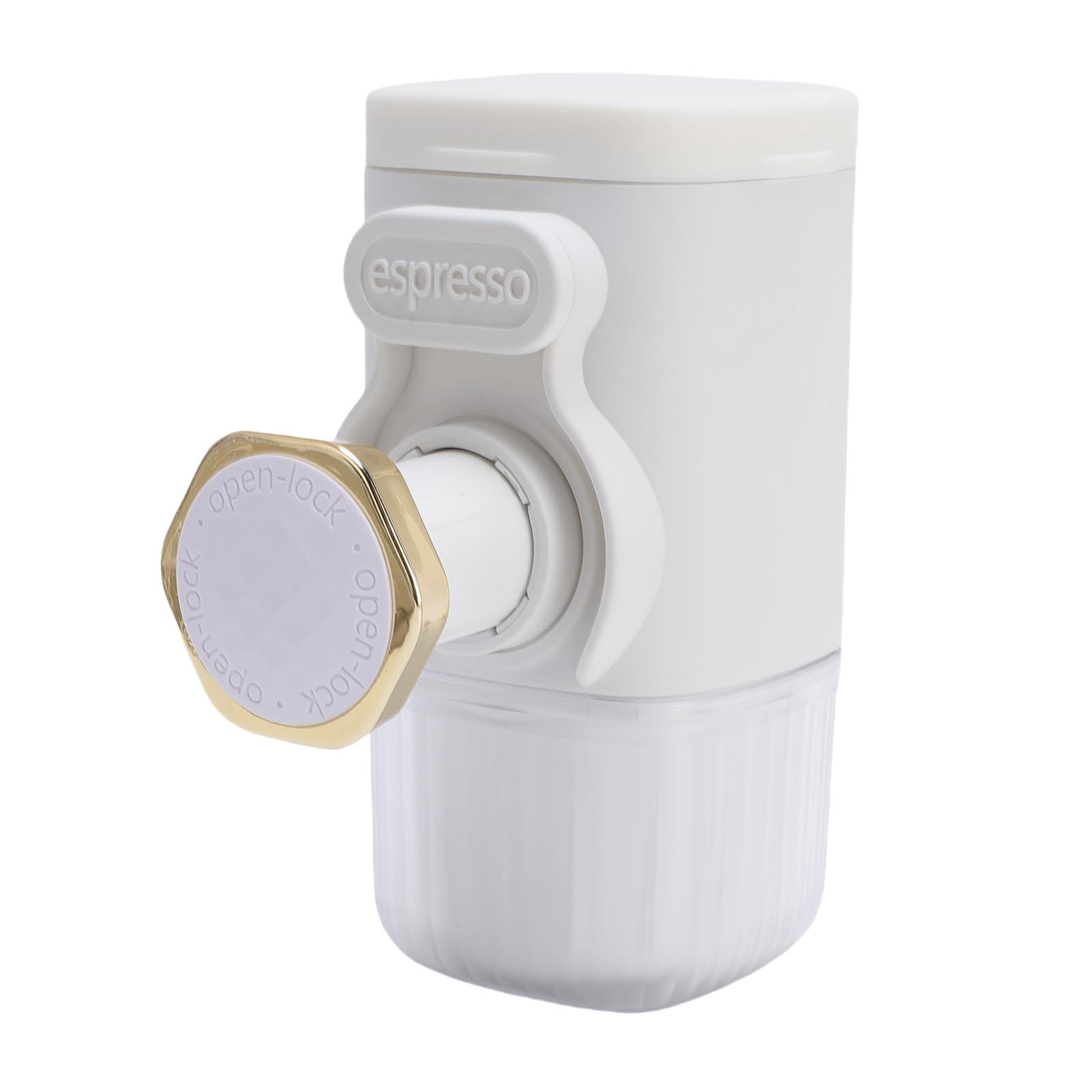 Portable Coffee Maker, 15 Bar Small Travel Espresso Machine for Ground Coffee and Capsule, Manually Operated, 100ml Water Capacity, Detabchable Filter, for Camping
