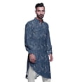thumbnail image 3 of Atasi Kurta Asymétrique en Rayonne pour Homme, Kurta Chemise Longue Décontractée Imprimée, 3 of 6