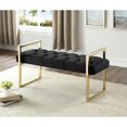 thumbnail image 1 of Imperial Tufted Bench With Gold Stand (Black), 1 of 1