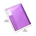 thumbnail image 3 of Fasiaou 1 Pack Purple Document Folders Plastic Envelopes Poly Envelopes File Envelopes with Label Pocket and Snap Button for Home Work Office Organization, Letter Size/A4 Size, White, 3 of 5