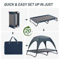 thumbnail image 4 of TIMBER RIDGE Outdoor Dog Bed with Canopy Cooling Elevated Dog Bed Portable Raised Dog Bed with Removable Canopy Shade Tent Dog Bed Dog Shade for Outside Medium Grey, 4 of 5