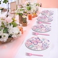 thumbnail image 4 of Dvkptbk Butterflies Birthday Party Supplies Colorful Tableware Set of Disposable 7 Inch Plates 10pcs 9 Inch Plates 10pcs Tableware Napkins 20pcs Tableware, 4 of 6