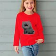 thumbnail image 5 of RXIRUCGD Chemises à Manches Longues pour Filles, Col Rond Mignon, Blouses Décontractées Élégantes (Rouge, Taille : 5 Ans), 5 of 5