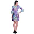 thumbnail image 4 of Moomaya Robe Courte Imprimée pour Femmes, Manches Évasées, Coupe Droite, Robes pour Femmes, Vêtements d'Été Décontractés, 4 of 6