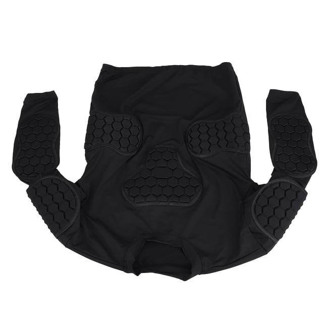 Chandail Rembourré de Gardien à Manches Longues, Anti-Impact, Nid d'Abeille, Protecteur, Chandail de Compression pour Gardien, EVA, Coussinets à Haute Élasticité pour le Cyclisme et le Football