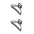 thumbnail image 1 of maskred Fashion Claw Clips Large Simple Style Handy Simple Style Sturdy Exquisite Accessories Barrettes for Women Black/Arc 2Set, 1 of 6