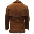 thumbnail image 2 of Classyak Manteau en Cuir Suédé de Chèvre à Franges Style Western pour Homme, 2 of 2