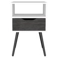 thumbnail image 1 of TUHOME Otom Nightstand - Ash / White Engineered Wood - For Bedroom, 1 of 7