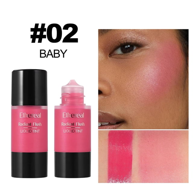 Aursykel Liquid Blush with Dropper 11ml Long Lasting Natural Brightening Rouge High Pigment Easy Application Water Infused Formula Lightweight Buildable Texture for All Skin Types