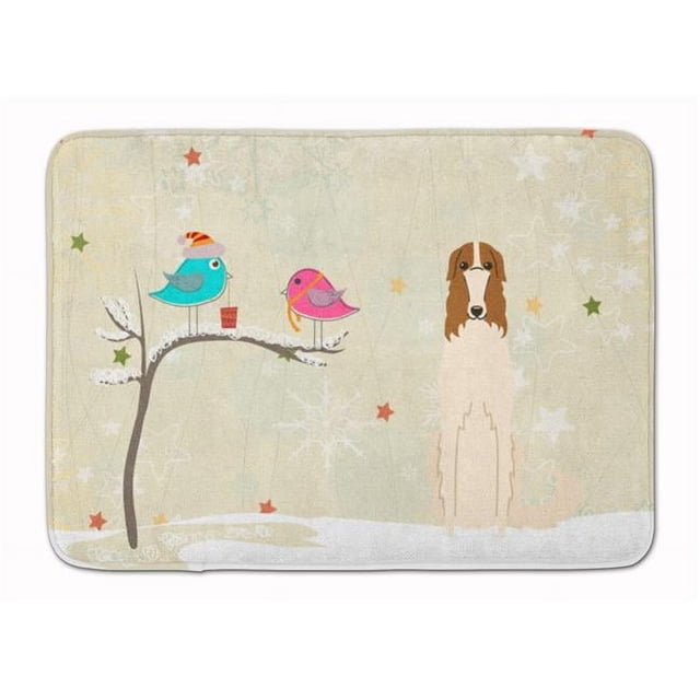 Carolines Treasures BB2495RUG Christmas Presents Friends Borzoi Machine Washable Memory Foam Mat