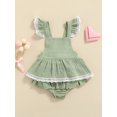 thumbnail image 3 of Honganda Ensemble Robe Bébé Fille, Ourlet en Dentelle Décor Jupe à Volants et Shorts, 3 of 9