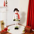 thumbnail image 3 of 5FT fabric standing snowman with extendable legs, black hat, 3 of 3