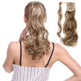 thumbnail image 1 of Long Straight/Curly Wrap Around on Ponytail Extension Synthetic Hairpiece, 1 of 6