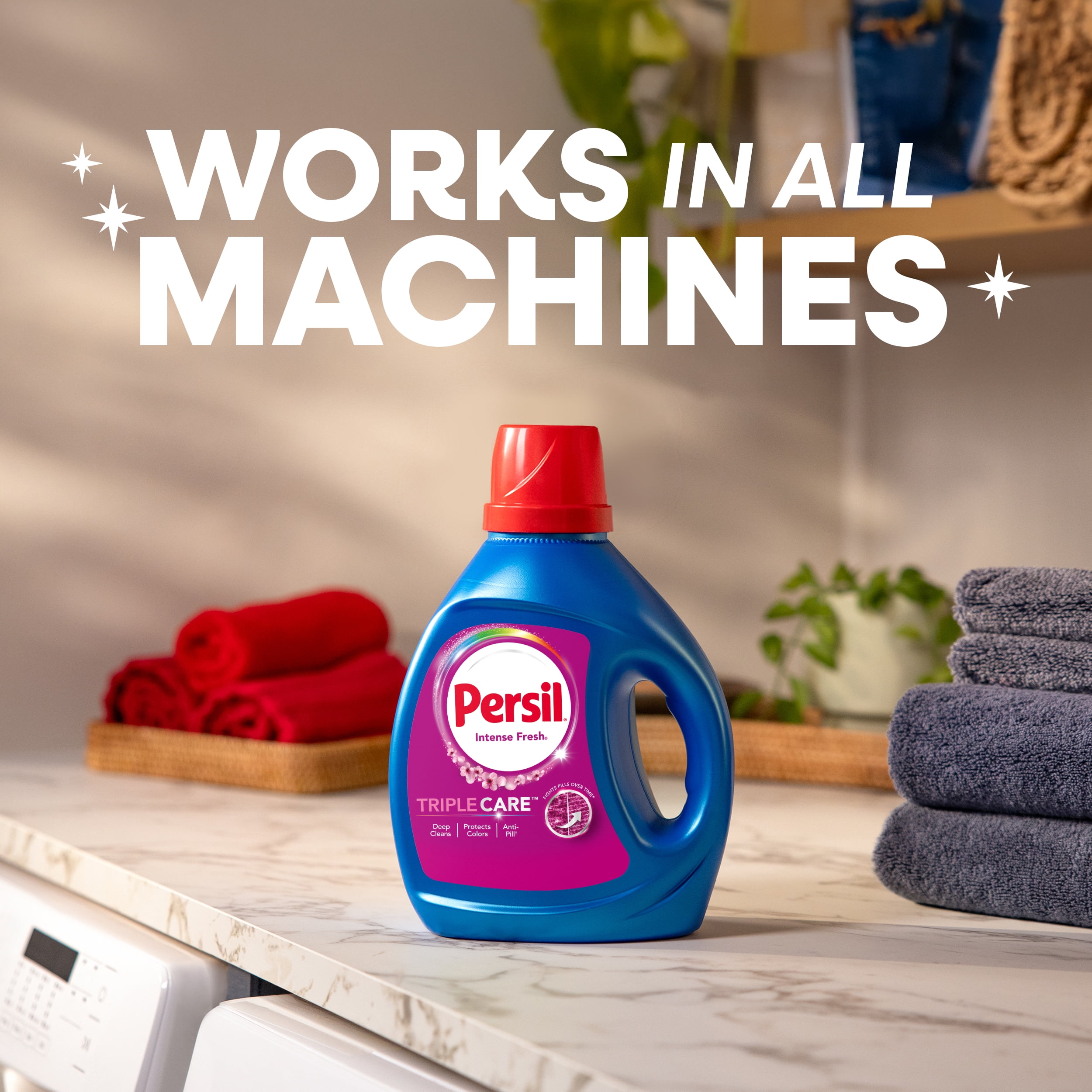 Détergent à lessive liquide Persil TripleCareMC Nettoyage en profondeur Fraîcheur intense 3,72 L, 96 brassées