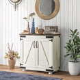 thumbnail image 2 of HOMCOM Armoire de Rangement, Buffet Bahut avec Porte de Grange, Tablette Ajustable, 2 of 10