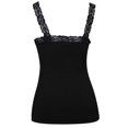 thumbnail image 2 of MOPAS Haut Noir Sans Manches à Col en V pour Femmes Taille Unique, 2 of 2
