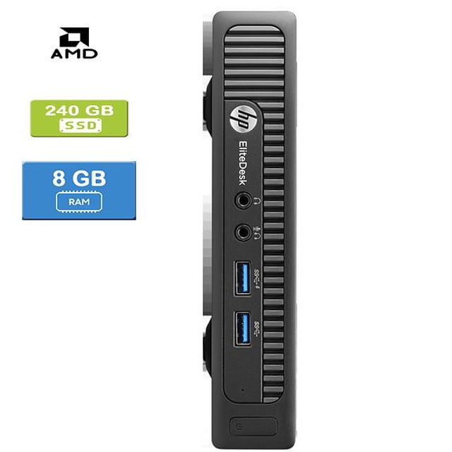 Remis à Neuf : HP 705 G1 MINI AMD A6 PRO-7400 3,5 GHz, 8 Go, 240 Go SSD, Win 10 Pro