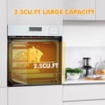 thumbnail image 3 of Single Wall Oven 24 in, Built-in Electric Ovens with 5 Automatic Recipes, 3000W, 240V, 2.5 CF Convection Built-in Oven, Stainless Steel, Touch Control, Timer, Safety Lock, 3 of 8