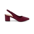 thumbnail image 3 of BLISSFUL STEP Escarpins à Talon Bloc pour Femmes Slingback Talons Bourgogne 7, 3 of 8