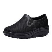 yulier Womens Slip On Platform Shoes Lightweight Breathable Mesh Sneakers Fitness Shoes Anti-Slip Casual Running Walking Shoes