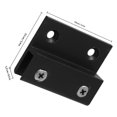 thumbnail image 2 of OUNONA 6Pcs Black Aluminum Alloy Glass Fixing Clips for Mirror Mounting with Stable Hold and Easy Installation, 2 of 8