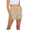 thumbnail image 1 of AherBiu Womens Sweatshorts Wide Leg Elastic Drawstring High Waisted Loungewear Joggers Summer Shorts, 1 of 7