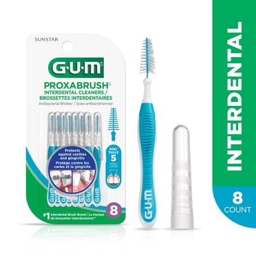 GUM® Proxabrush® Interdental Cleaners, Wide, Removes up to 25% More Plaque, 8 Count