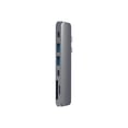 thumbnail image 4 of Satechi Type C Pro Hub Adapter with USB-C PD (40 Gbps), 4K HDMI, USB-C Data, SD/Micro Card Reader, USB 3.0 - Compatible with 2021 MacBook Pro M1 Pro & Max, 2020 MacBook Air/Pro M1 (Space Gray), 4 of 7
