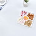thumbnail image 4 of Back to School!Divider Tray Food Regeatable,Fruit Divider Tray with Lid,Candy Tray Nut Snacks Fruit Tray,Compartment Round Dried Fruit Tray,Squares Snacks Refreshment Tray Candy Snack Tray Organizer, 4 of 6